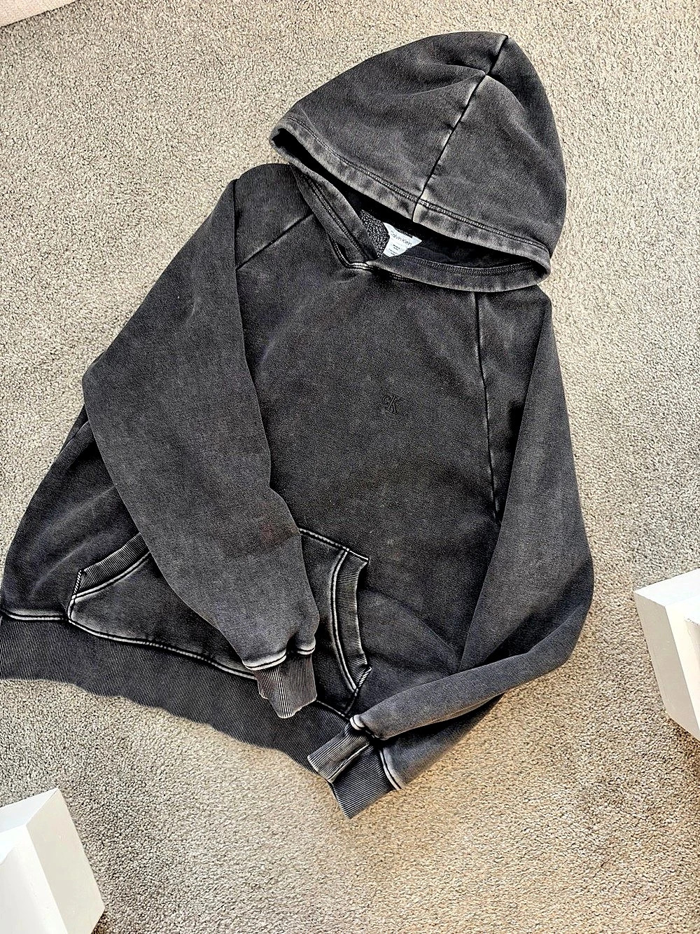 Calvin Klein Archive Logo Fleece Hoodie Black Pullover